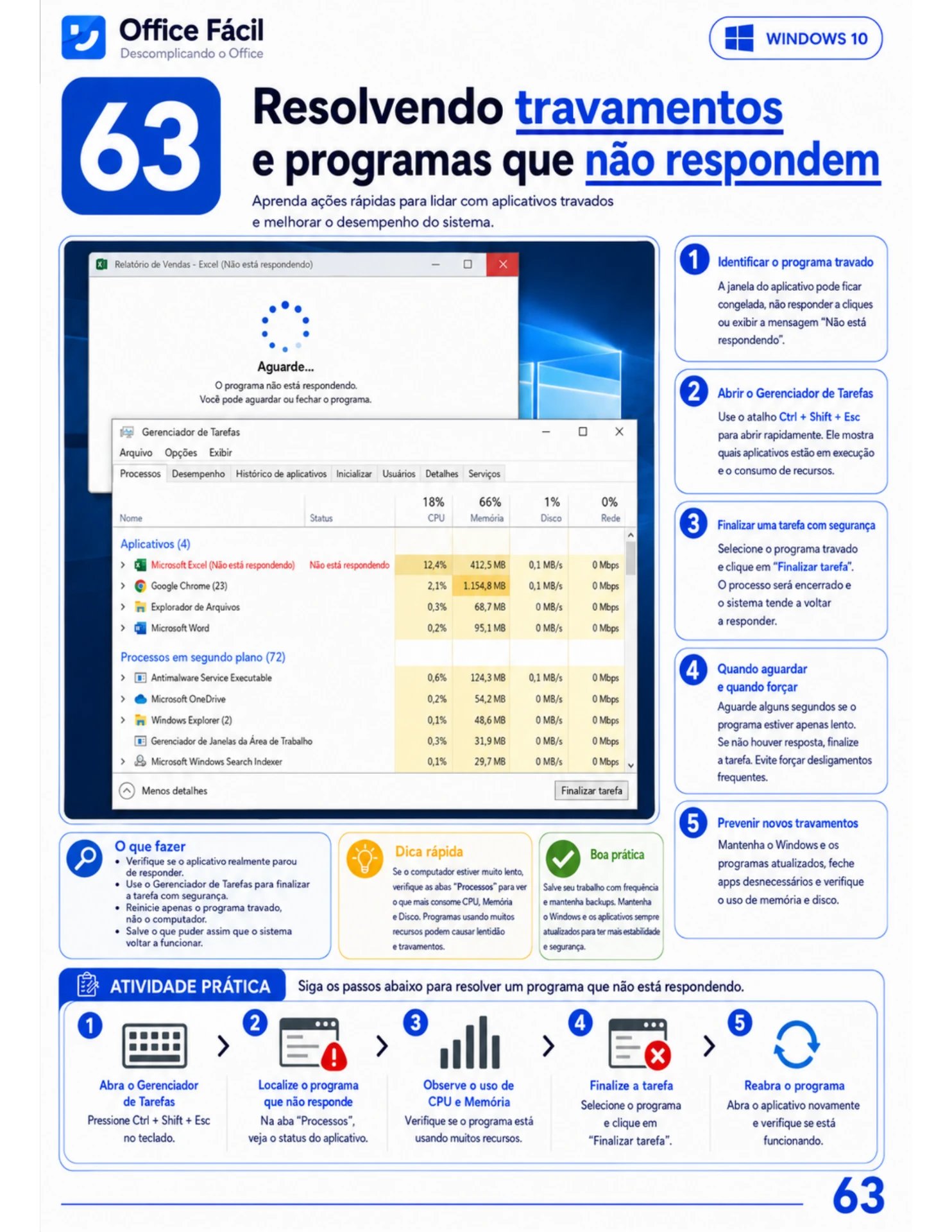 Página sobre travamentos no Windows 10