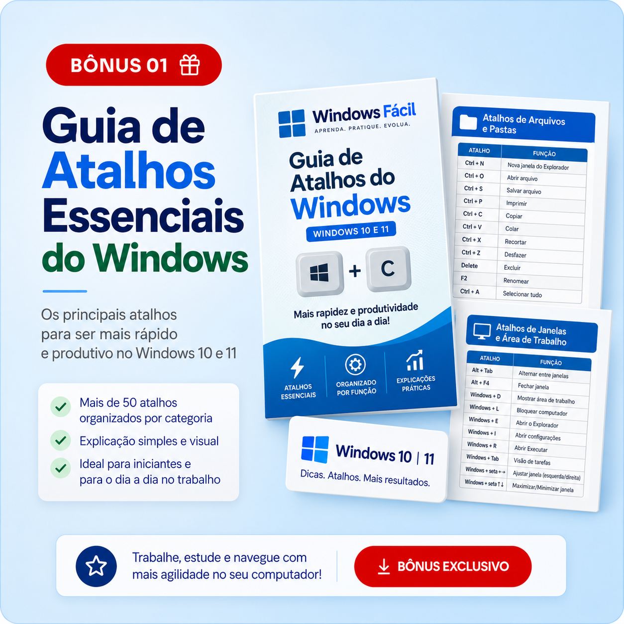 Guia de Atalhos Essenciais do Windows